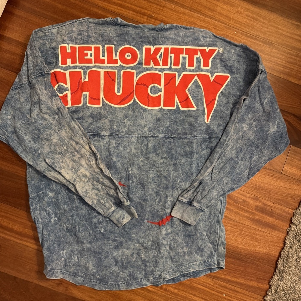 Universal Studios Hello Kitty Bride Of Chucky Spirit Jersey Acid Wash Small SM - Picture 8 of 9